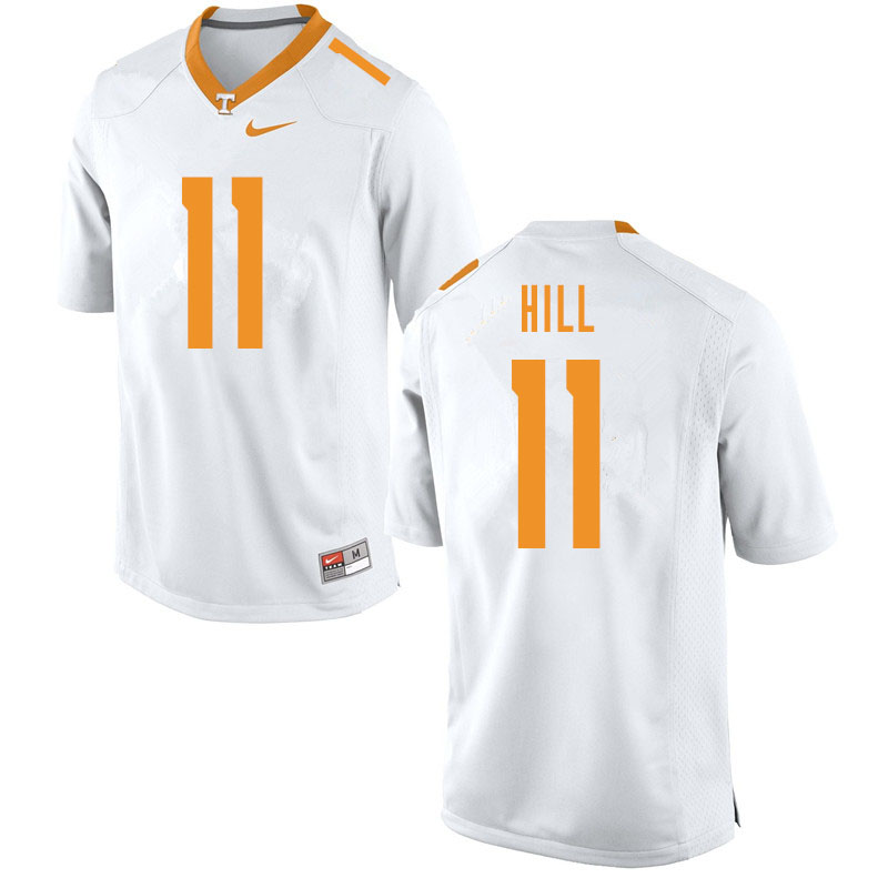 Men #11 Kasim Hill Tennessee Volunteers College Football Jerseys Sale-White